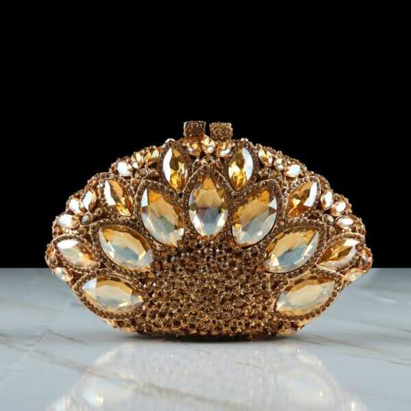 TWILIGHT PEAR CLUTCH- GOLD