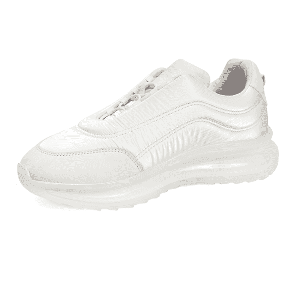 High Top Sneakers in White and Black White